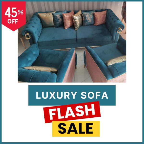 Luxury Velvet Tufted Sofa Set