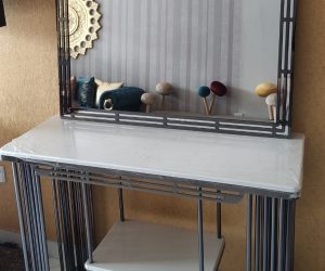 Geometric Premium Console and Wall Mirror