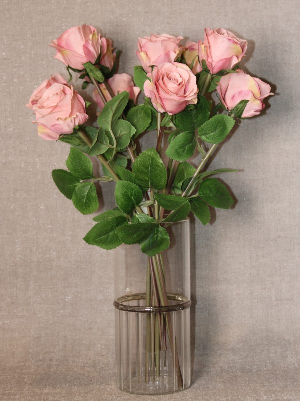 Lifelike Pink Rose Bouquet