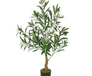 Faux Potted Olive Tree Plant