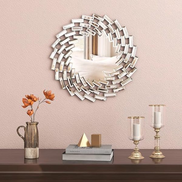 Geometric Sunburst Wall Mirror - Image 2