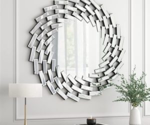 Geometric Sunburst Wall Mirror