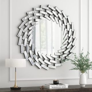 Geometric Sunburst Wall Mirror